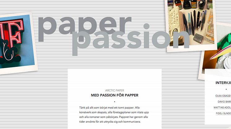 Arctic Paper och Mynewsdesk Content skapar passion för papper
