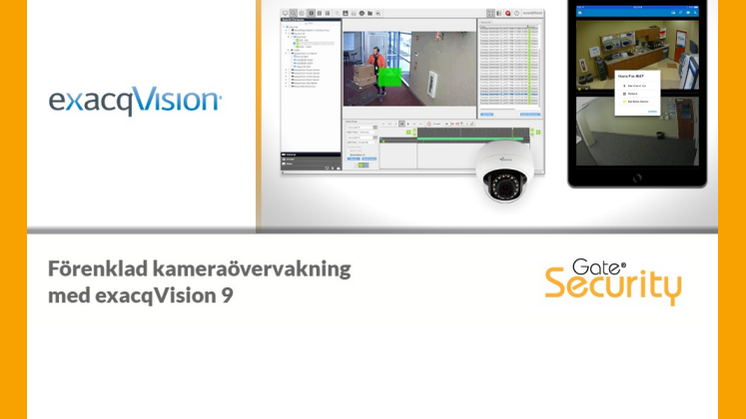 PDF: Förenklad kameraövervakning med exacqVision 9