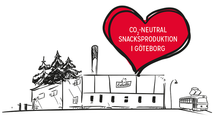 Estrellas snacksproduktion i Göteborg är sedan 2020 CO2-neutral.