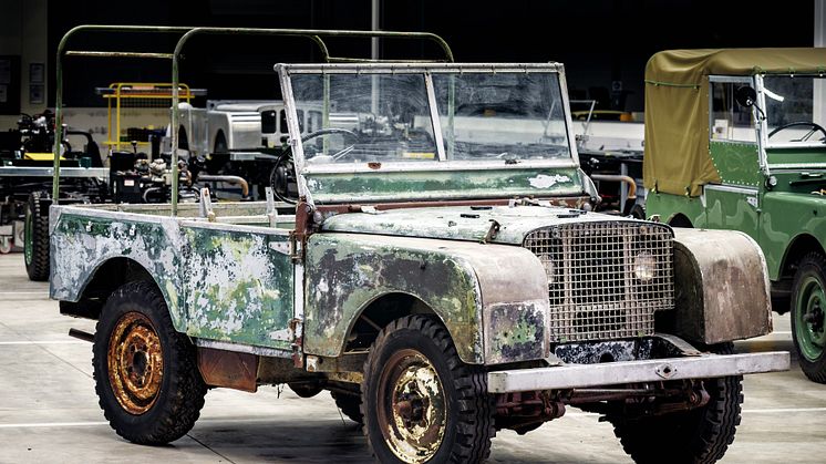 Restaurering av forsvunnet Land Rover starter jubileumsåret