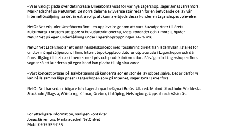 NetOnNet Lagershop gav 1 500 ansökningar