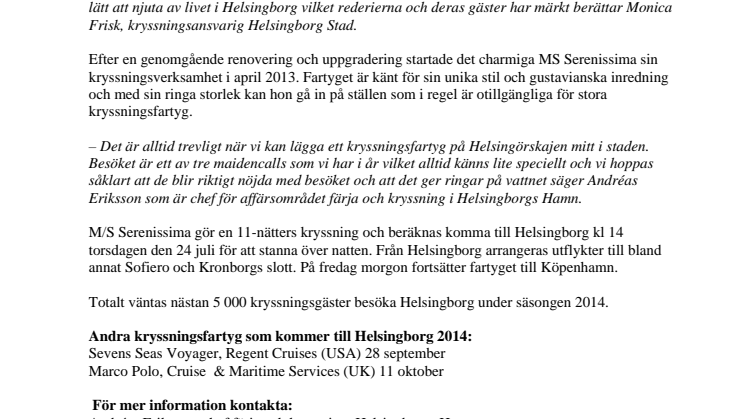 Ännu en nykomling till Helsingborgs Hamn