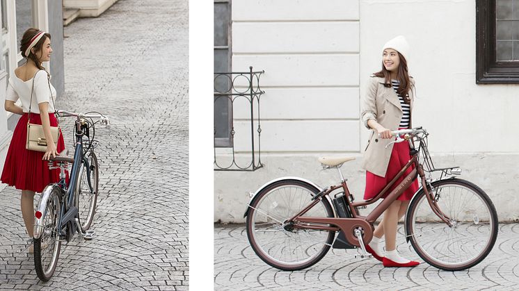 「PAS Mina」2017年モデルを発売　北欧テイストデザインのファッショナブルな電動アシスト自転車　新開発の液晶5ファンクションメーターと12.3Ah大容量バッテリーを搭載