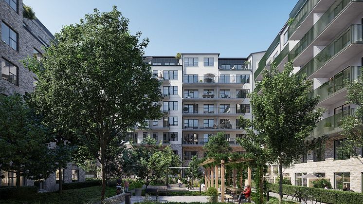 Bild framtagen av Zynka BIM. Berglund Arkitekter har ritat husen.