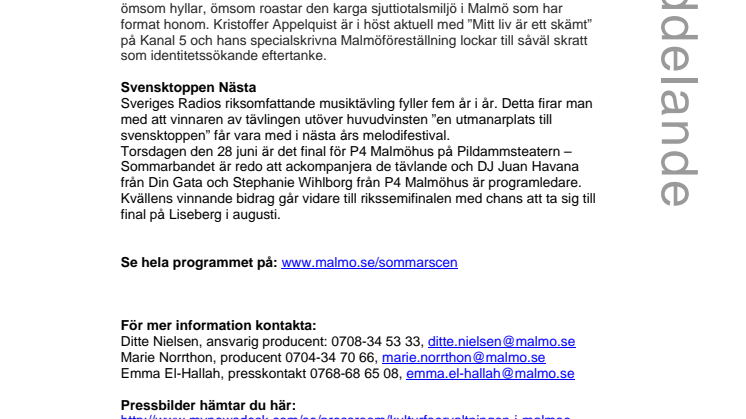 Humoristisk uppgörelse med Malmö och nya stjärnor föds på Pildammsteatern