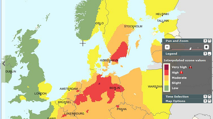 Förhöjda halter av marknära ozon