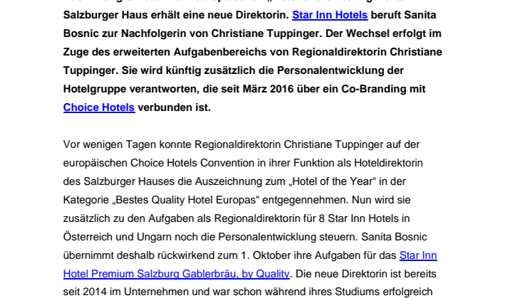 Neue Direktorin für Salzburg: Sanita Bosnic übernimmt
