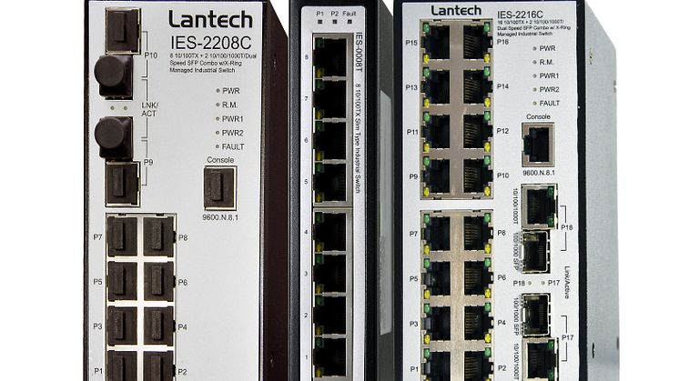 Lantech industriella ethernetswitchar