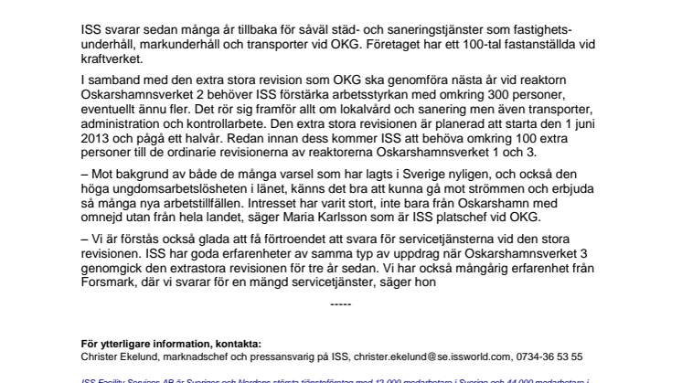 Storrekrytering i Oskarshamn – ISS anställer 300
