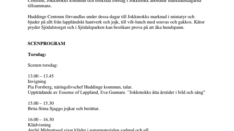 Jokkmokk i Huddinge Centrum