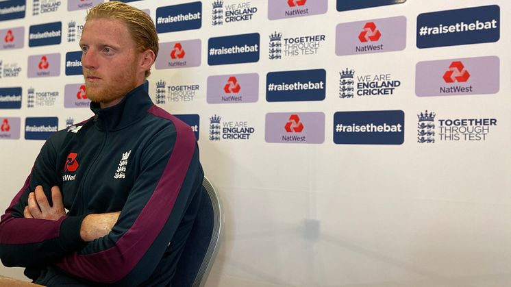 England vice-captain Ben Stokes speaks to the media via a virtual press conference at the Ageas Bowl (ECB)