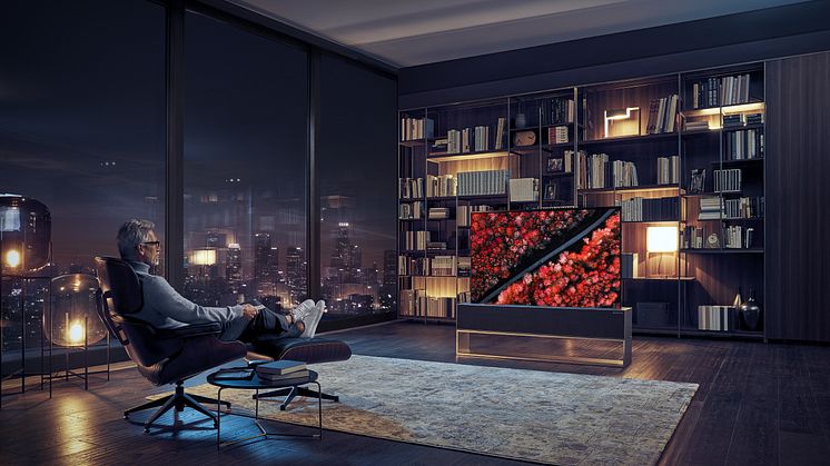 LG præsenterer verdens første sammenrullelige TV