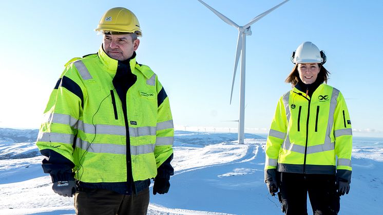 Konsernchef i Aneo, Ståle Gjersvold, og konserndirektör for vekst fornybar energi i Aneo, Kari Skeidsvoll Moe.