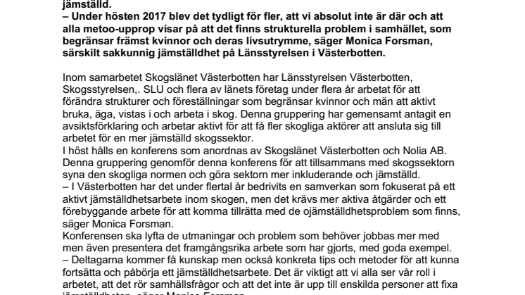 Konferens lyfter skogssektorn efter #metoo
