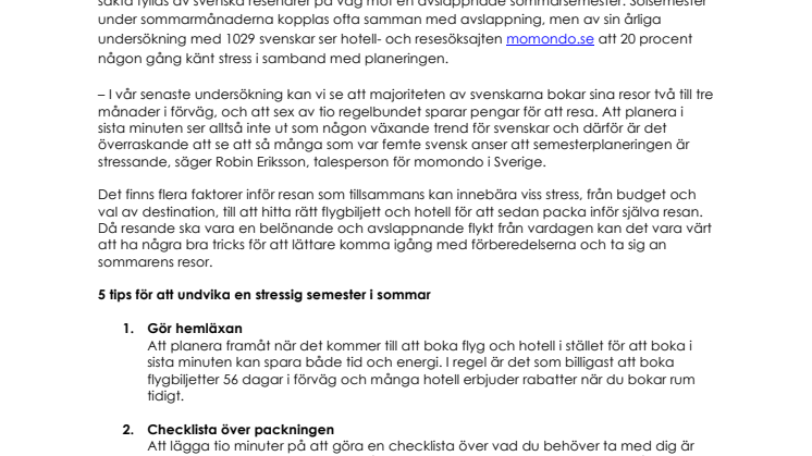 Stress kring semesterplaneringen – och fem tips på hur du undviker det