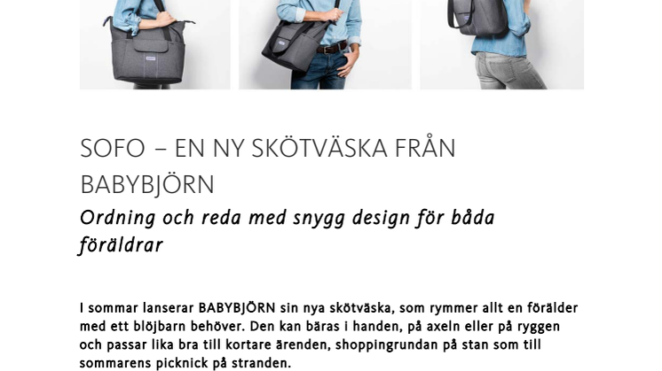SOFO – En ny skötväska från BabyBjörn