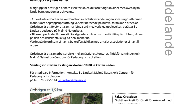 Invigning av ny temastig i Torup