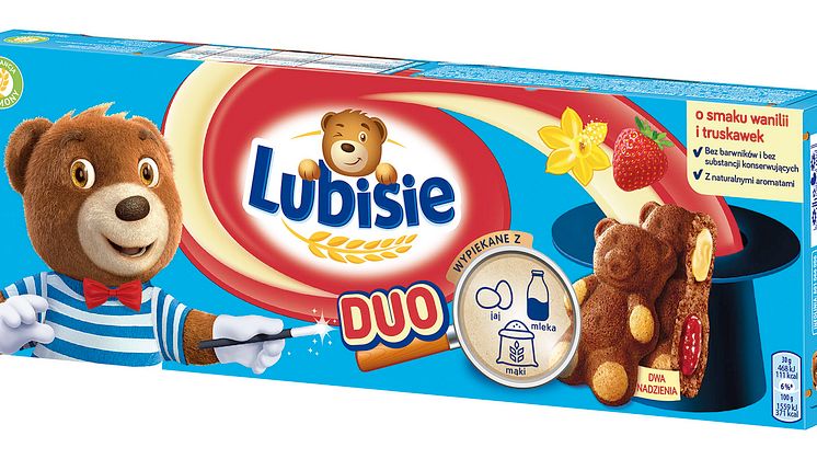 rys. Lubisie DUO o smaku wanilii i truskawek, 150g