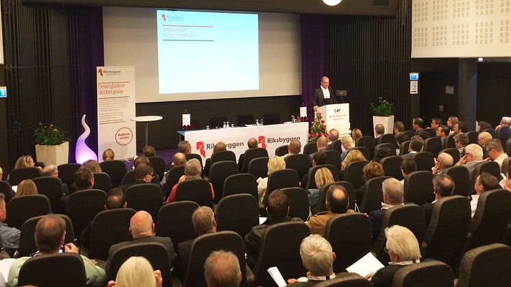 Riksbyggens fullmäktige samlades för stämma på World Trade Center i Stockholm den 12 maj.