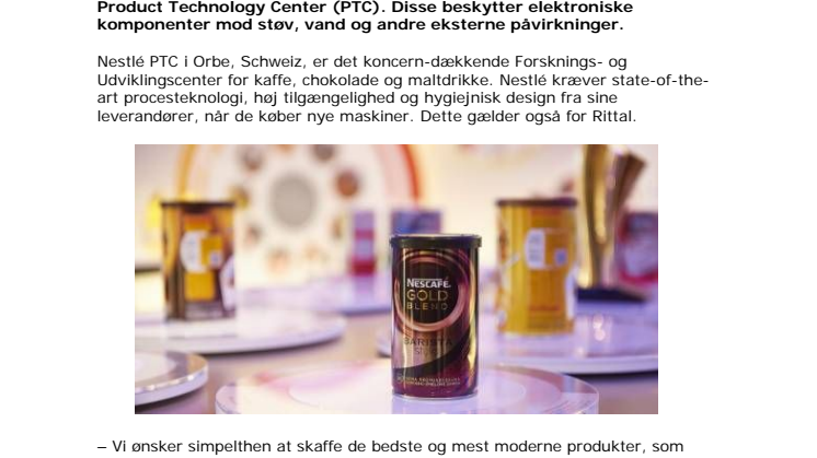 Nestlé forskningscenter vælger hygienisk design