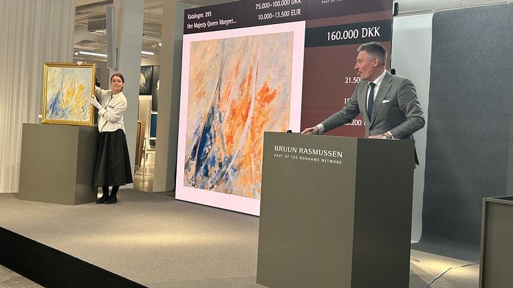  A painting by H.M. Queen Margrethe sold for DKK 211,200 (including buyer’s premium) Tuesday evening at Bruun Rasmussen – Part of the Bonhams Network