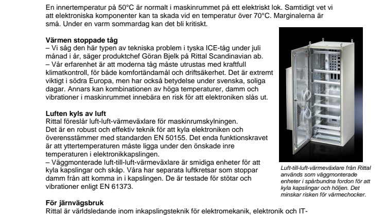 Värmechocker drabbar tåg