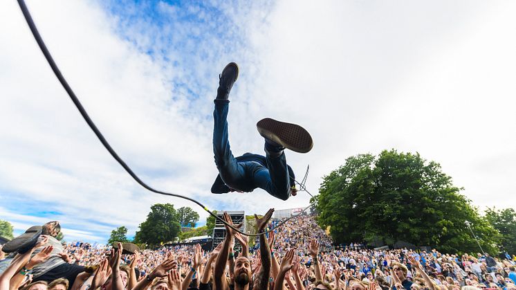 Årets konsertbilde 2016 fra konsert med Honningbarna på Slottsfjellfestivalen. Foto: Tom Lund