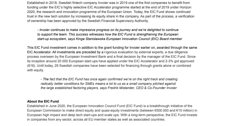 EIC increases investment in Swedish fintech company Invoier_221206.pdf