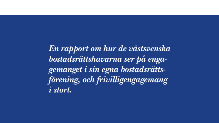 Rapport från HSB Göteborg: Framtidens engagemang