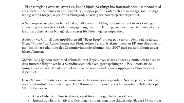 Gratisspelning med Umeåduon Addeboy vs. Cliff, feat. Adam Tensta och Luleåbandet Movits!  