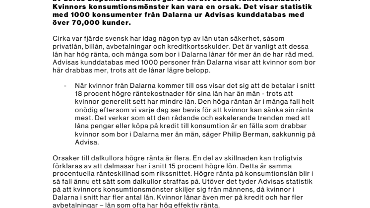 Konsumtionshets ger dalkullor högre räntor