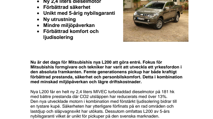 Nya Mitsubishi L200