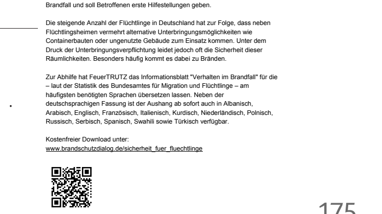 Verhalten im Brandfall – Mehr Sicherheit für Flüchtlinge