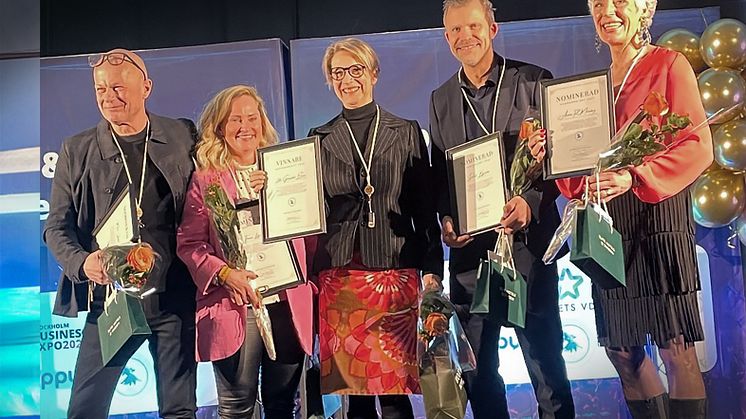 Vinnaren Lotta Boman koras på Möten&Event mässan tillsammans med fyra andra nominerade.