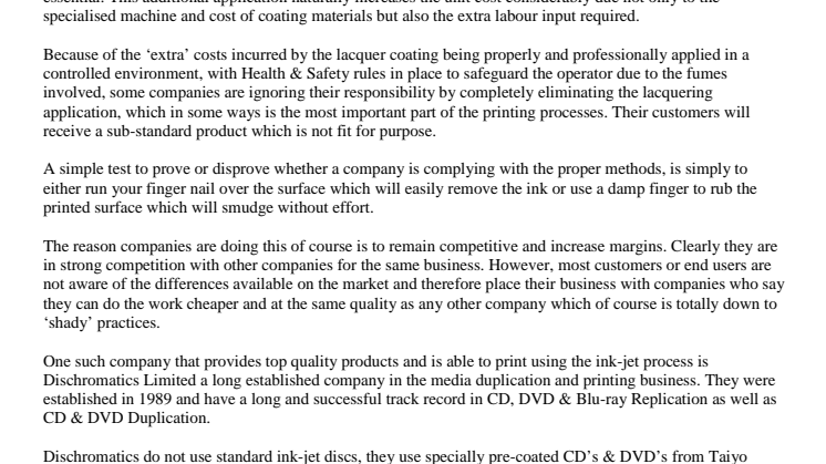 Some Suppliers are Cheating their customers for CD and DVD Printing