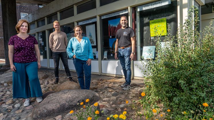 Leerstand wird zum Kunstpavillon vl_Eveline Havertz_Jonas Godau_Elke Lellwitz_Christian Lux