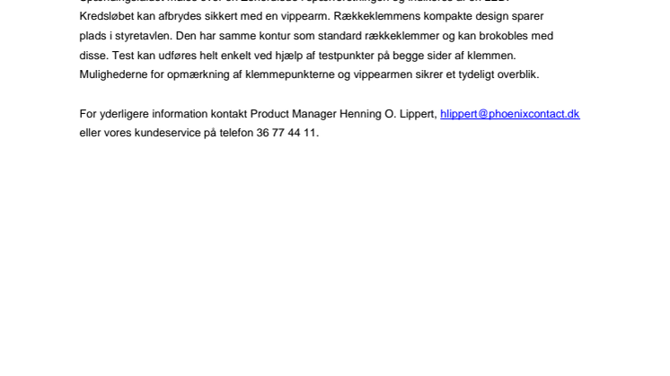 Strømindikatorklemme med Push-in tilslutning