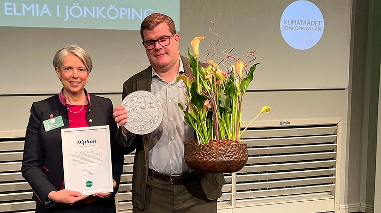VD och koncernchef Jacob Nilsson tillsammans med landshövding Helena Jonsson