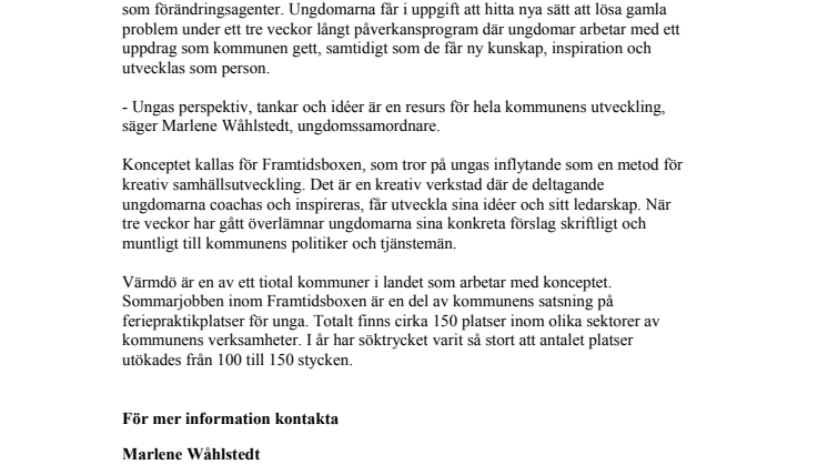 Unga utvecklar Värmdö