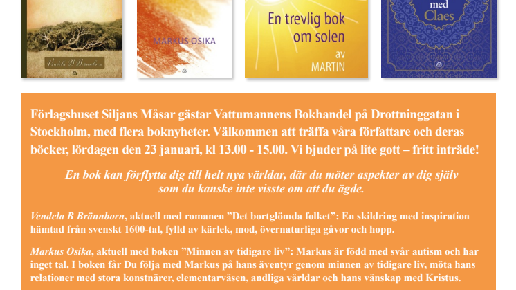 AKTUELLA FÖRFATTARE GÄSTAR VATTUMANNEN