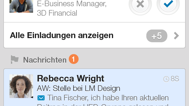 Screenshot LinkedIn Iphone5 Inbox