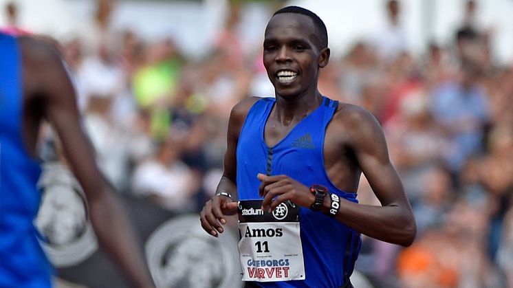 Amos Kipruto, tvåa i Göteborgsvarvet 2017, siktar på att sätta nytt banrekord. Foto: Hasse Sjögren/DECA Text & Bild 