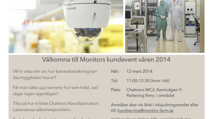 Välkomna till Monitors kundevent våren 2014
