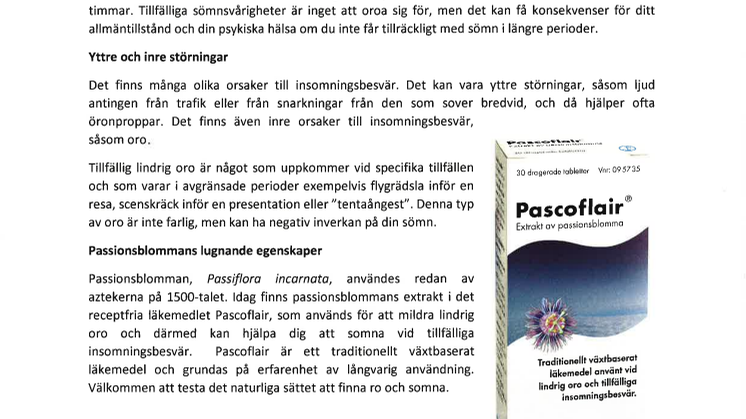 Lindra oron och somna lättare!