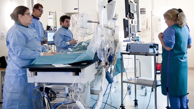 Vid akut hjärtinfarkt sker sk ballongvidgning av kranskärlen på PCI-lab. Sedan oktober i helt nya lokaler. Runt 95 av 100 patienter som kommer in med akut hjärtinfarkt överlever.