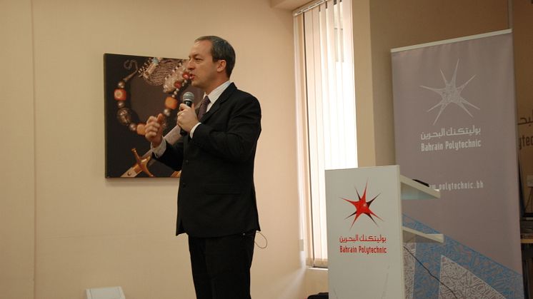 Mark Laudi at the Bahrain Polytechnic