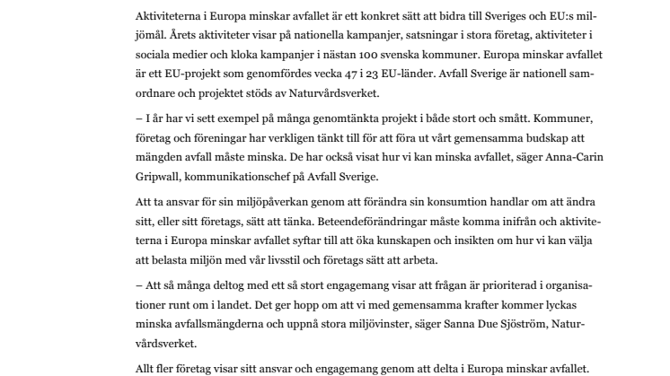 En våg av tänkvärda budskap ska minska avfallet