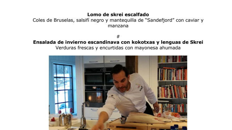 Showcooking con Mario Sandoval y Rasmus Johnsen Skoglund 