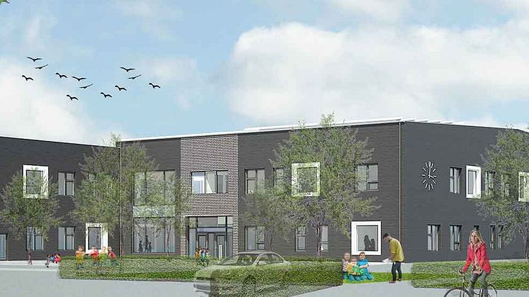 Maria Parkskolans nya skolhus. Bild: Arkitektlaget