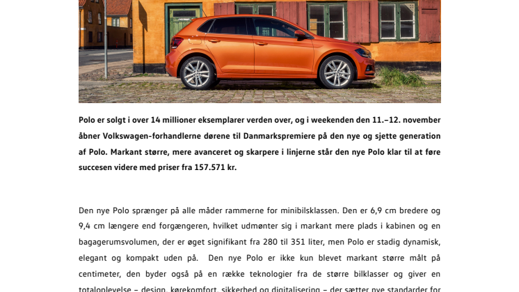 Den nye Polo er landet i Danmark